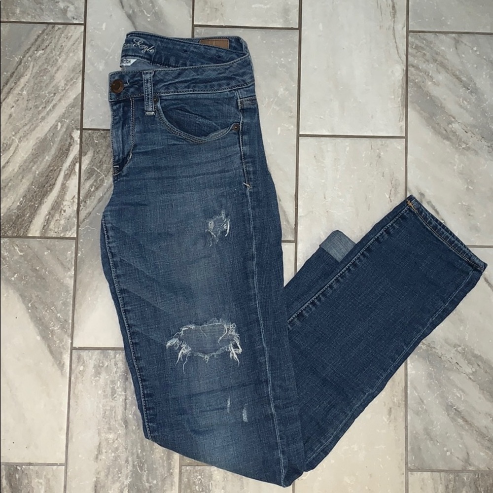 American Eagle outfitters skinny jeans distressed